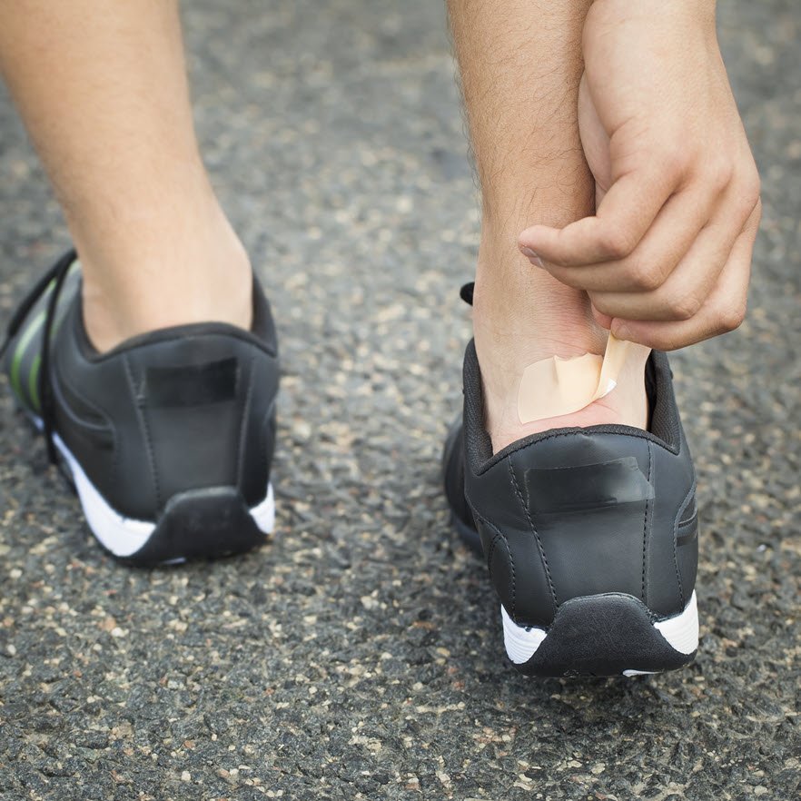 friction blister with bandaid