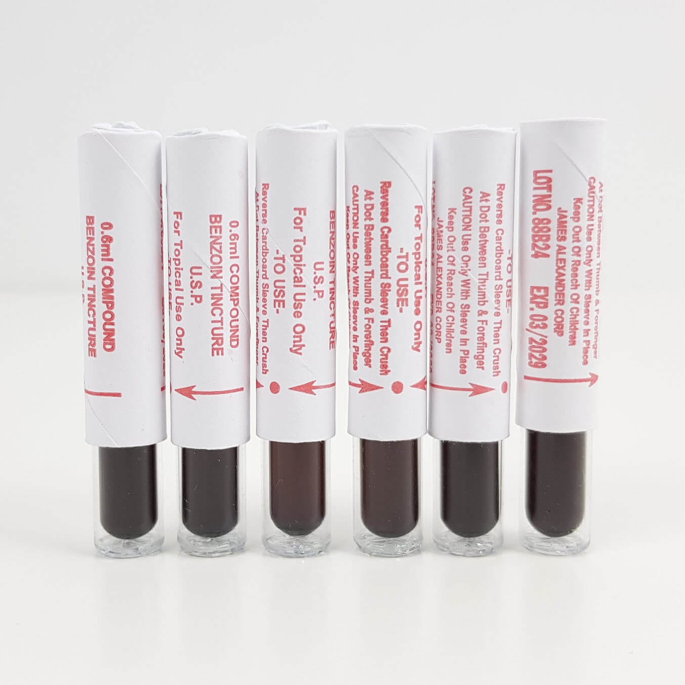 James Alexander Corp Compound Benzoin Tincture Ampoules Medical Supplies - Blister Prevention