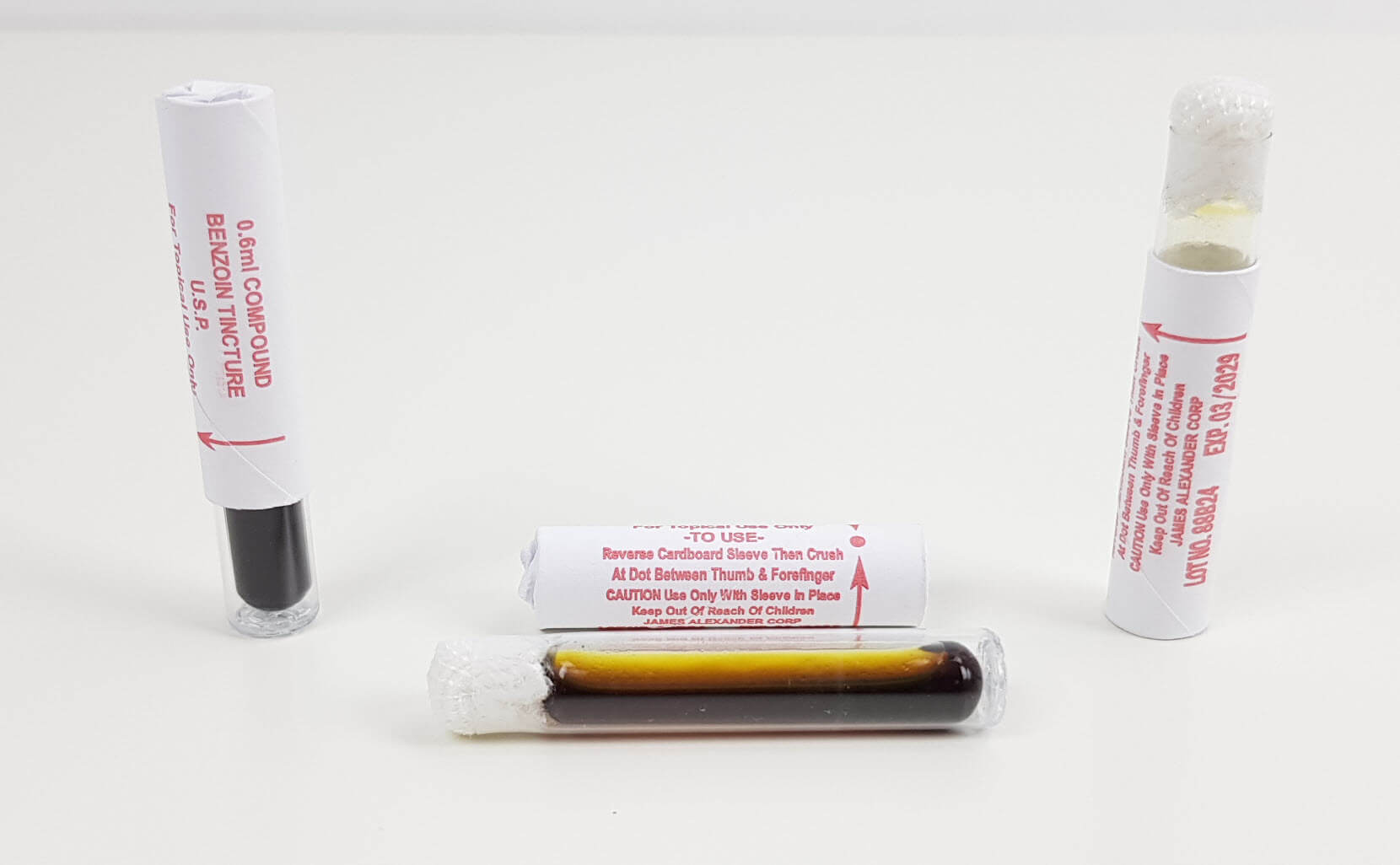 James Alexander Corp Compound Benzoin Tincture Ampoules Medical Supplies - Blister Prevention