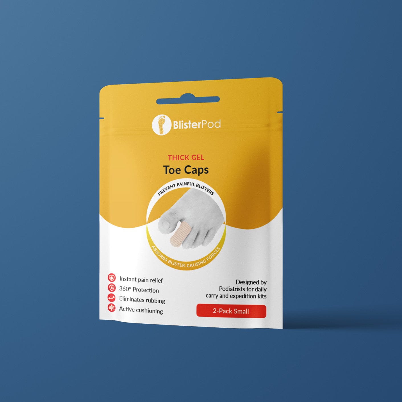 BlisterPod Gel Toe Protectors Gel Toe Protectors - Blister Prevention