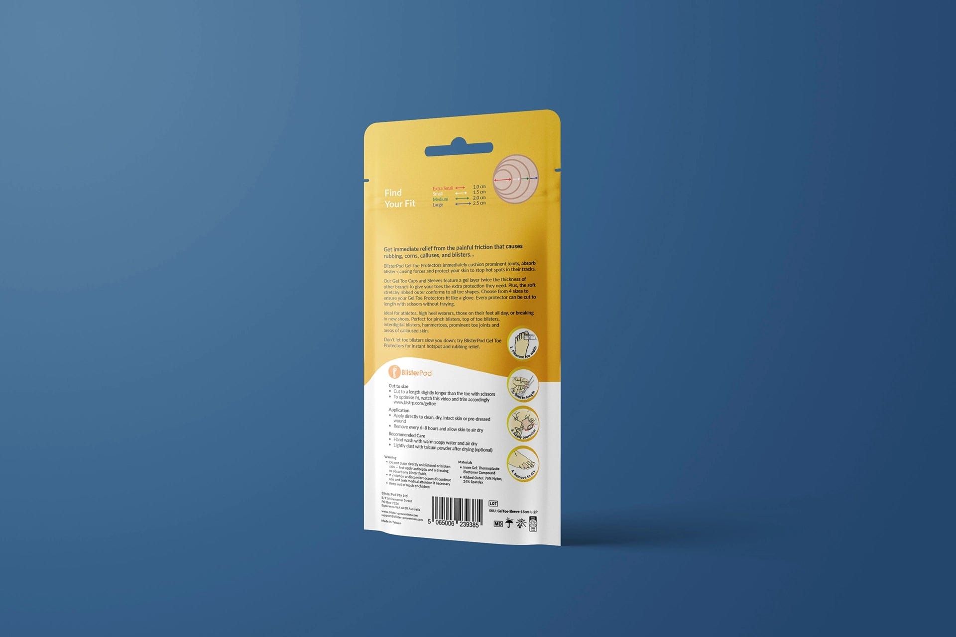 BlisterPod Gel Toe Protectors Gel Toe Protectors - Blister Prevention